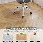 Clear Office Chair Mat for Hardwood Floor, 58 x 84 in Desk Floor Protector - Image 3
