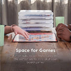 IRIS USA Board Game Storage |Made in USA| Slim Craft Case (10-Pack) - Clear - Image 3