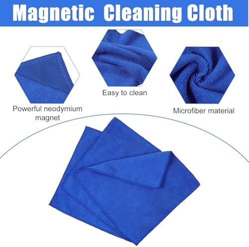 25 Packs Magnetic Dry Erase Cloth, Blue Microfiber Whiteboard Eraser Reusable Washable Cleaning Cloth for Office Home, 10x10 Inch - Image 3