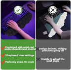 Ergonomic Wrist Rest for Computer Keyboard and Mouse, Cloud Keyboard Stand - Image 6