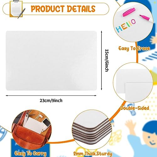 50 Pack Small White Board Dry Erase Boards Classroom Mini White Boards - Image 2