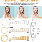 Zoom Lighting for Computer, 8 inch Ring Light with Stand for Desk - Image 6