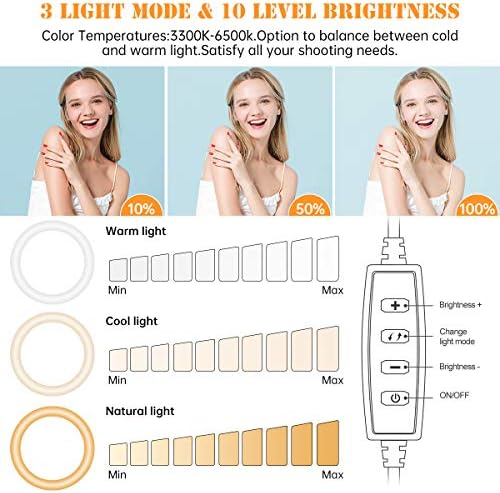 Zoom Lighting for Computer, 8 inch Ring Light with Stand for Desk - Image 6