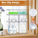 Baby Bottle Organizer, 5 Pack Stackable Storage Drawers with Labels, Clear Station Organizers Container for Pacifiers, Pump Parts, Desk Organizer Bins for Bathroom, Cabinet, Pantry, Vanity, Countertop - Image 6