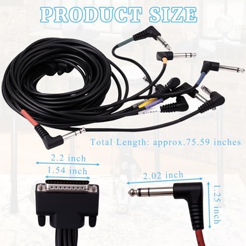 Cable Harness Snake Loom Replacement Compatible with Alesis Nitro Mesh Electronic Drum Set Module Surge Command Forge Turbo Crimson DM7X RCA Connector Type Hi-Hat Fit for 1/4" to 3.5mm Adapter - Image 2