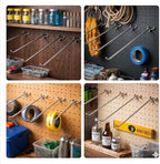Pack of 50 Heavy Duty Pegboard Hooks – 6 Inches Metal Peg Board Shelving Hook – Chrome Pegboard Display Hooks for Garage Storage & Retail Store Fixtures - Image 7