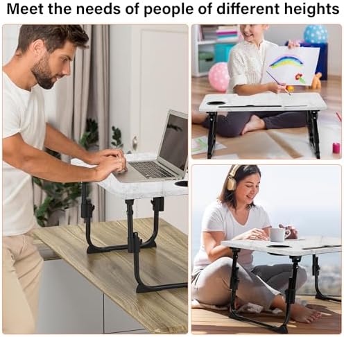 Lap Desk for Bed Adjustable Height with USB Port 23.6" x15.7" Desktop - Image 6
