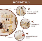 Akinbas 3 Tier Bathroom Organizer Countertop Makeup Perfume Tray Skincare Organizer for Bathroom Dresser Vanity (Gold) - Image 5