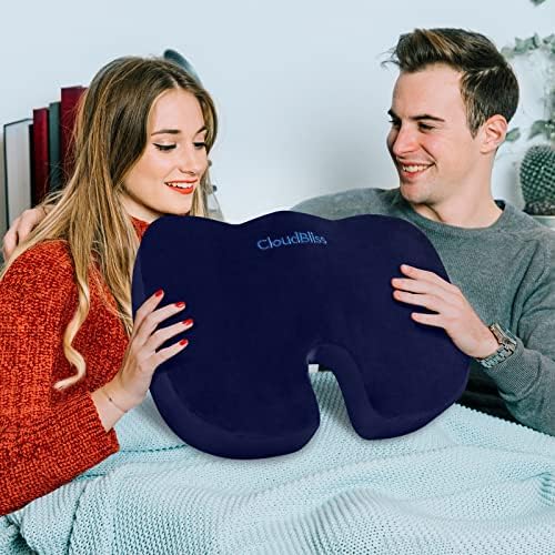 CloudBliss Gel Memory Foam Seat Cushion for Long Sitting, X-Large, Blue - Image 6