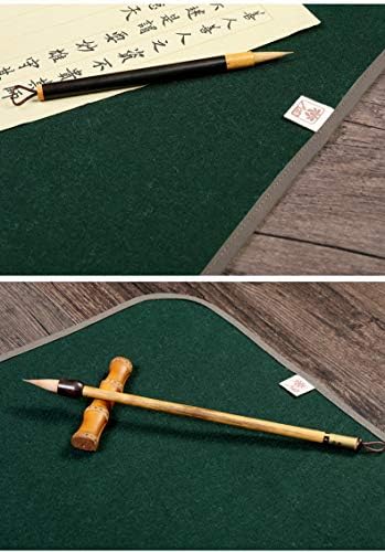 Semli Chinese Calligraphy Mat Sumi Drawing Painting Felt Desk Pad Washable Felt Thin Wool Felt (Green, 31.4 x 47.2 inch) - Image 3