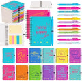 Sprial Notebooks with Pens Bulk, 48 Pack, 5.5 x 4.7 Inch, Positive by Culudea