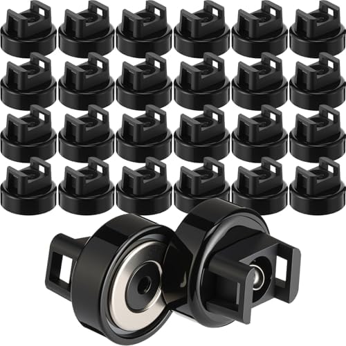 Yookeer 24 Pcs Magnet Zip Tie Mount 22 mm 22lbs Heavy Duty Wire Holder by Yookeer
