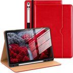 DTTO Leather Case for Galaxy Tab S10 Lite / S10 FE / S9 FE, Bright Red by DTTO