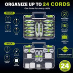 Ontel Cord Daddy Cord Organizer Case for Cables and Chargers, Tech & Electronics Organizer | Holds Cords, Cables, Chargers & Accessories | Compact Zip Case - Image 6