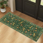 DUKINO 2x5 Rug for Hallway, Washable Animal Runner Rug Non Slip, Green - Image 3