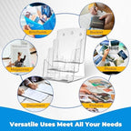 2Pcs Acrylic Brochure Holder 8.5 x 11, 3 Tier Brochure Display Stand - Image 5