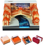 3D Calendar 2027, Unique 3D Memo Pad Tear Away Time Piece Calendar, Fun DIY Paper Carving Art 3D Desk Calendar Notepad Gift for Christmas, New Year (Venice) by Easolay