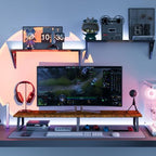 TEAMIX 42 inch Large Dual Monitor Stand Riser,TV Riser,Desk Shelf Organizer - Image 6