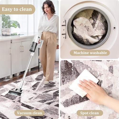 Office Chair Mat for Hardwood Floor, 48"x36" Easy Glide Computer Desk Mat Protector for Rolling Chair Under Desk Rug Nonslip Backing, Machine Wash (Modern) - Image 6