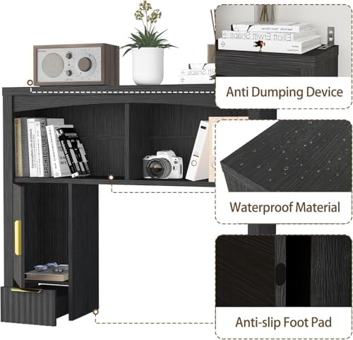 Desk Hutch Shelf, Desktop Shelf Organizer 37 inch Wide Desktop - Image 4