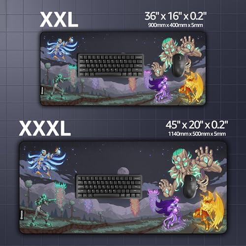 Terraria Extended Gaming Mouse Pad | XXL 36" x 16" | 5mm Thick, Waterproof Surface, Smooth Polyester Fabric, and Natural Rubber Base (Moon Lord) - Image 7