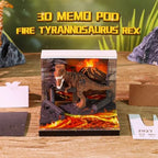 3D Time Piece Calendar, 2027 Desk Calendar With LED Light, 3d Tree Memo Pad Creative Desk Calendar, Christmas Gift for Colleague Friend, Desktop Decoration (Volcano T-rex) - Image 7