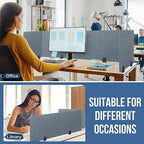 Yaomiao 3 Pcs Acoustic Desk Divider Soundproof Desk Privacy Panel Freestanding Desk Partitions Sound Absorbing for Students Office Reduce Noise Visual Distractions (47.3 x 16", 24 x 16", Light Gray) - Image 5