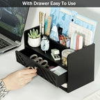 Desk Organizer with Drawer, Countertop Bill Mail Organizer and File Storage - Image 2