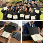 SUNEE Certificate Holders, 100 Packs Black Diploma Holders, Certificate Covers with Gold Foil Border for Letter Size 8.5 x 11 Certificate Paper, Cardstock, Award, Graduation, Documents - Image 7