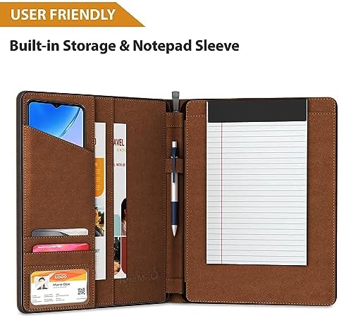 KHOMO Universal Padfolio Case – Tablet Portfolio Organizer with Notepad Holder – Compatible with iPad 10th/11th Gen, iPad Pro 11, iPad 7/8/9 (10.2", 10.9", 9.7") (Pack of 2) - Image 4