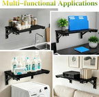 Wooden Folding Shelf Wall Mounted for Small Space, Fold Down Desk for Home - Image 5
