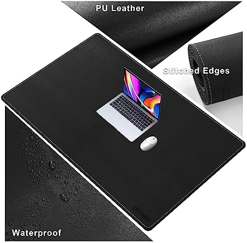 CENNBIE Leather Desk Pad Large, 47.2" x 27.5" Desk Mat Protector (Black) - Image 3