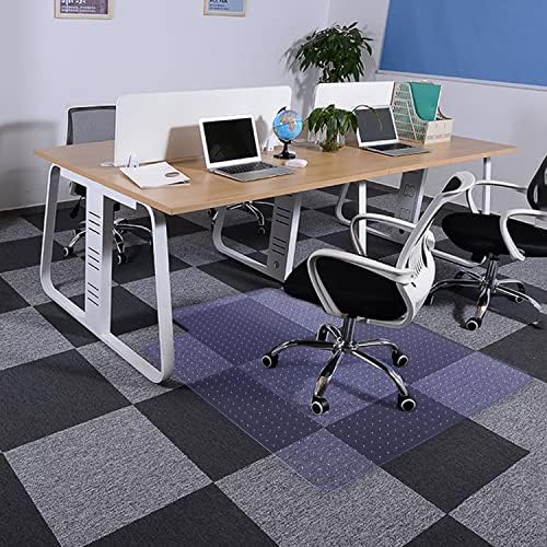Amyracel Clear Chair Mat for Low Pile Carpet, 53'' x 45'' Thick Computer Desk Chair Mat for Carpeted Floors, Easy Glide Plastic Floor Mat for Office Chair on Carpet Protection (45'' x 53'' with Lip) - Image 7