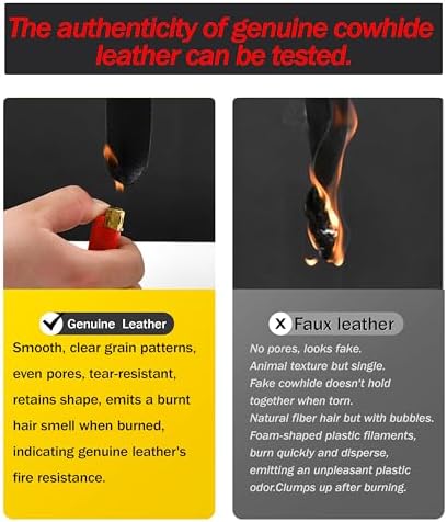 Genuine Leather Lumbar Support Pillow,Back Pain Relief Cushion,fits Tightly Around Waist,Real Cowhide,Memory Foam,fit Car Drive,Office Chair,Rest seat,Improve Posture,Portable,15.5''Lx 8.7''H - Image 3