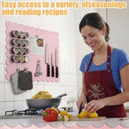 Gueevin 3pack Magnetic Board for Wall 16.1" x 13" Magnet Bulletin Board to Display Scalloped Magnetic Letters, Numbers, Notes for Refrigerator, Cubicle, Cabinet, Come with Tapes and Screws(Pink) - Image 2
