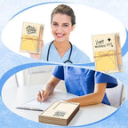 Thenshop 72 Pcs Christmas Nurse Appreciation Gifts Nurse Week Gifts Christmas Bulk 24 Inspirational Wooden Sticky Notes Holder 24 Sticky Notes 24 Ballpoint Pens for Doctor Coworker to Do List Supplies - Image 6