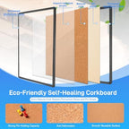 36x24 Lockable Enclosed Bulletin Board,Weatherproof Cork Display Case - Image 5