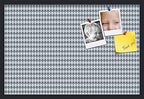 PinPix 30x20 inch Cork Bulletin Board. This Decorative Framed Pin Board Comes with Diamond Pattern in Grey and Blue Design and Satin Black. Ideal for Home, Office Decor or School (PinPix-227) by PinPixBulletinBoards