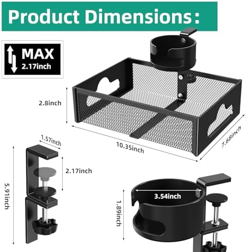 CABTE Desk Cup Holder with Drawer Organizer - Image 3