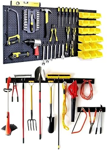 WallPeg Pegboard Wall Organizer (PK-160) - Garden Tools Storage - Hand Tool Organizer - Pegboard Bins for Parts Storage and Organization - Locking Pegboard Hooks by Wallpeg%E2%80%93PegboardAccessories