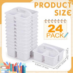 Geelin 24 Pack Classroom Caddy Bulk, 9.3 x 8.5 x 5.1 inch, White - Image 3