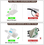 100Pcs Adhesive Cable Management Clips with 50Pcs Zip Ties, Adjustable Nylon Cable Strap Ties Wire Clips Clamps Organizer, Extra Screw & Hole - 3.35 Inch White (Pack of 3) - Image 4