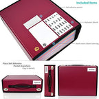 CNK Accordion File Folders with 24 Pockets Organizer for Document Paper Storage Folder Documents Expanding Binder Folio Pocket Receipt Filing Expandable Files Dividers Labels Letter Durable Handle - Image 5