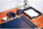 DACASSO Bonded Leather Desk Set - Luxury Leather Desk Pad & Desk Organization Essentials (Navy Blue, 5 Piece) - Image 6