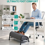 YEASHEIN Adjustable Foot Rest for Under Desk at Work, Ergonomic Foot Stools - Image 6