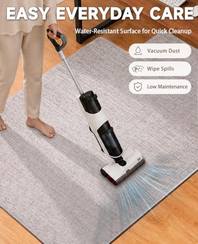Funwheat Office Chair Mat with Lip for Hard Floors, 36 x 48 in, Light Grey - Image 6