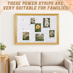 DoubleFill White Bulletin Board 21"×27" Linen Fabric Decorative Board Hanging Memo Boards for Women Large Cork Bulletin Boards for Home Office with 20 Pushpins - White Linen with Gold Frame - Image 6