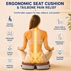 Memory Foam Ergonomic Seat Cushion for Office Chairs Pain Relief - Image 4
