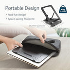 Kensington Adjustable Aluminum Laptop Stand for Desk, Ultra-Slim Lightweight Foldable Portable Notebook Holder, Anti-Slip Silicone Tablet Mount for 10"-17" Laptops and Tablets, Black K50428WW - Image 5