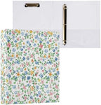 Flowers Boho 3 Ring Binders 1.5 Inch Round Rings Clear View Three Ring Binders Versatile Binder for Work School Office Supply 1 Pack - Image 3
